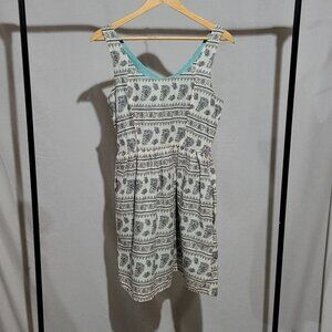 Levi's mini dress sleeveless white flowers boho beach sundress coastal summer